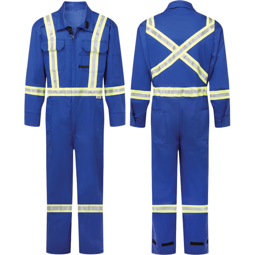 Avenger 7 oz. Flame Resistant Coveralls, Size 34, Royal Blue Southpoint Industrial Supply