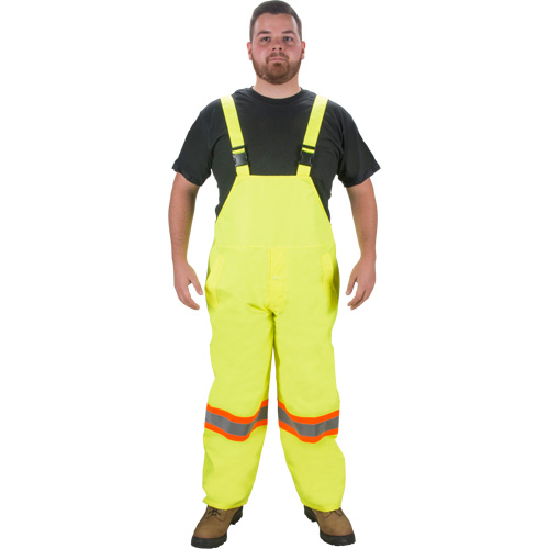Salopette imperm&eacute;able RZ1000, Polyester, Petit, Jaune lime haute visibilit&eacute; Southpoint Industrial Supply