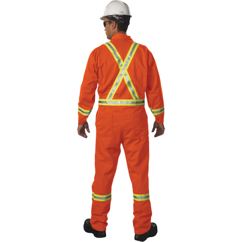 Combinaison non doubl&eacute;e haute visibilit&eacute;, Taille Petit, Orange Southpoint Industrial Supply