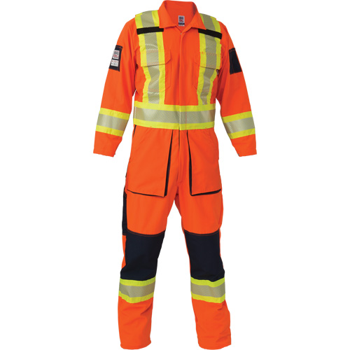 Combinaison ind&eacute;chirable, Moyen (grande taille), Orange haute visibilit&eacute; Southpoint Industrial Supply