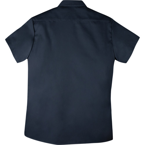 Twill Short-Sleeved Work Shirt with Snap, Men's, Small, Navy Blue Southpoint Industrial Supply