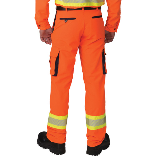 Ripstop High-Visibility Cargo Pants, Polyester, 28, High Visibility Orange Southpoint Industrial Supply