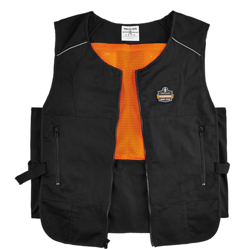 Chill-Its&reg; 6260 Lightweight Phase Change Cooling Vest with Packs, Small/Medium, Black Southpoint Industrial Supply