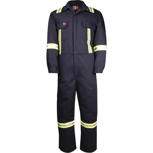Westex UltraSoft&reg; Deluxe Coveralls with Reflective Material, Size 36, Navy Blue, 8.7 cal/cm² Southpoint Industrial Supply