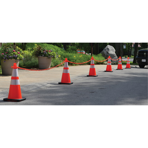 Ensemble de c&ocirc;nes de signalisation et chaînes, 28", Orange Southpoint Industrial Supply