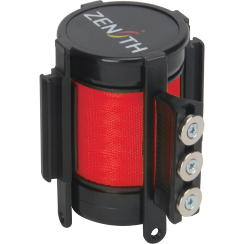 Cassette de ruban magn&eacute;tique pour barri&egrave;re de contr&ocirc;le des foules personnalis&eacute;e, 12', Ruban Rouge Southpoint Industrial Supply