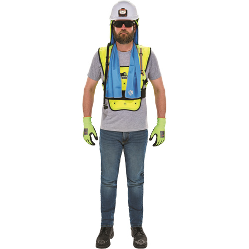 Chill-Its&reg; 6687 Economy Dry Evaporative Cooling Vest, Large/X-Large, High Visibility Lime-Yellow Southpoint Industrial Supply