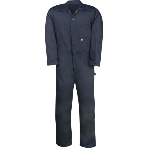 Industrial Work Coveralls, Men's, Navy Blue, Size 36 Southpoint Industrial Supply