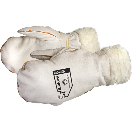 Mitaines en cuir de vache naturel Endura Winter Chopper, Taille Grand, Mitaine Southpoint Industrial Supply