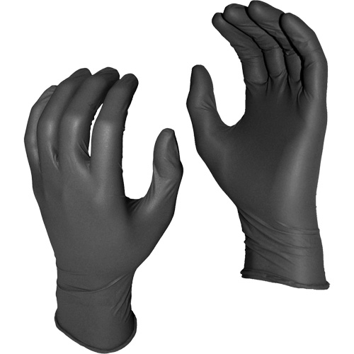 Grease Monkey&reg; Disposable Gloves, 2X-Large, Nitrile, 5-mil, Powder-Free, Black Southpoint Industrial Supply