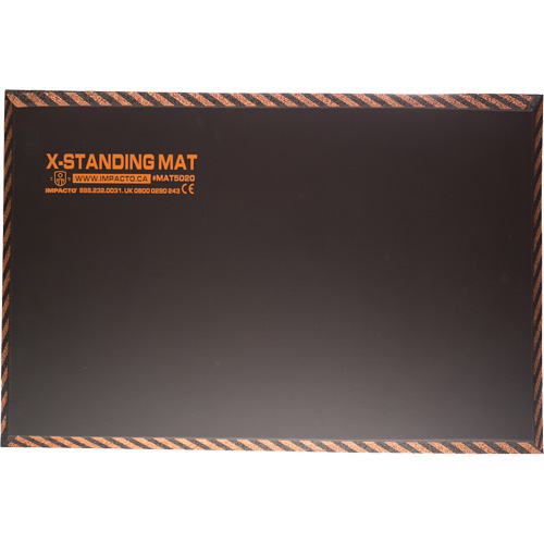 Tapis anti-fatigue pour travail debout, Lisse, 16" x 28" x 1", Noir, Caoutchouc Southpoint Industrial Supply