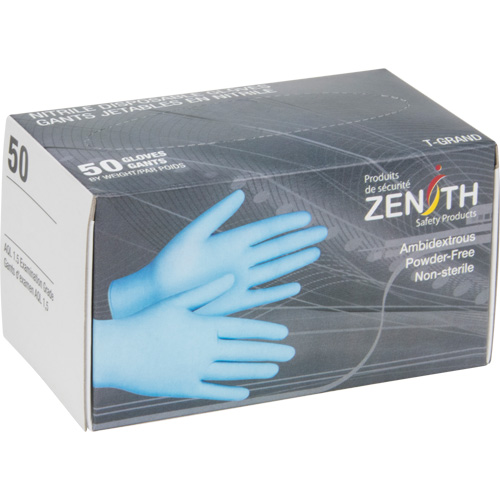 Vending Pack Disposable Gloves, Medium, Nitrile, 4.5-mil, Powder-Free, Blue Southpoint Industrial Supply