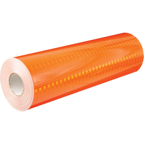 Feuille de rev&ecirc;tement de barricade prismatique de qualit&eacute; &agrave; haute intensit&eacute;, 2" la x 150' lo, 19 mils, Orange Southpoint Industrial Supply