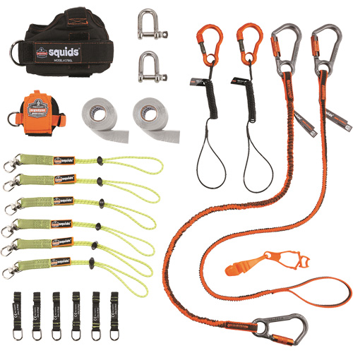 Squids&reg; 3186 Iron/Steel Worker's Tool Tethering Kit Southpoint Industrial Supply