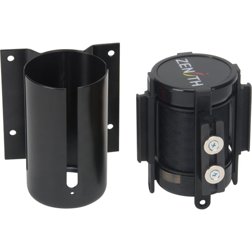 Barri&egrave;re &agrave; fixation murale avec ruban magn&eacute;tique, Acier, Fixation par vis, 7', Ruban Noir Southpoint Industrial Supply