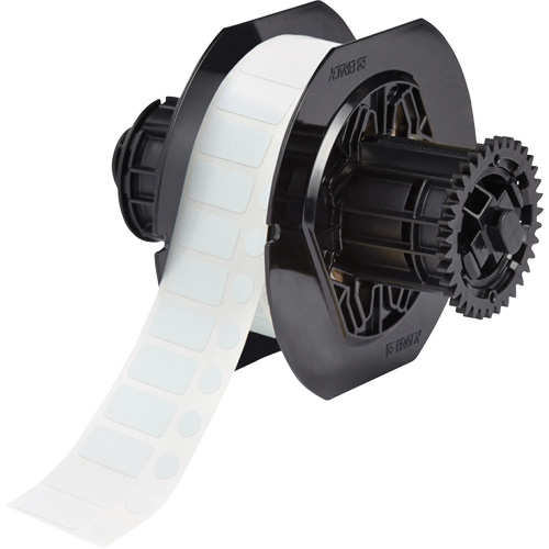 &eacute;tiquettes pour laboratoire et couvercles de flacon r&eacute;sistant aux produits chimiques de s&eacute;rie B33, Polyester, 1" lo x 0,5" h, Blanc Southpoint Industrial Supply