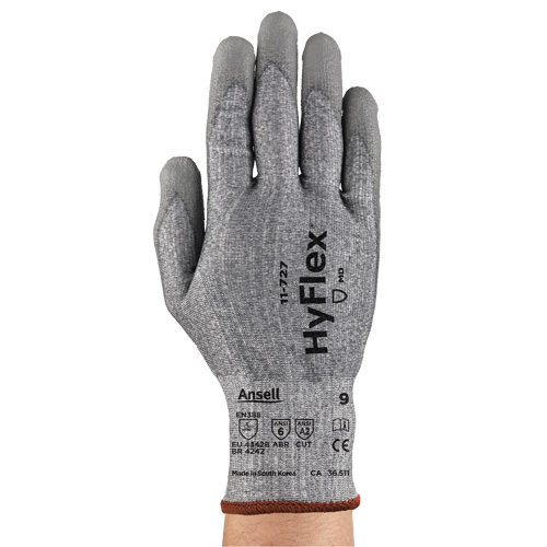 Gants r&eacute;sistant aux coupures HyFlex s&eacute;rie 11-727, Taille 10, Calibre 15, Rev&ecirc;tement Polyur&eacute;thane, Enveloppe en Intercept, ASTM ANSI niveau A2/EN 388 niveau B Southpoint Industrial Supply