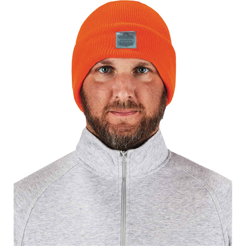 N-Ferno&reg; Rib Knit Beanie Hat, One Size, Orange Southpoint Industrial Supply