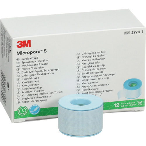Micropore S Surgical Tape, Non-Medical, 16-1/2' L x 1" W Southpoint Industrial Supply