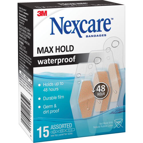 Pansements imperm&eacute;ables &agrave; tenue maximale Nexcare, Assorti, Plastique, St&eacute;rile Southpoint Industrial Supply