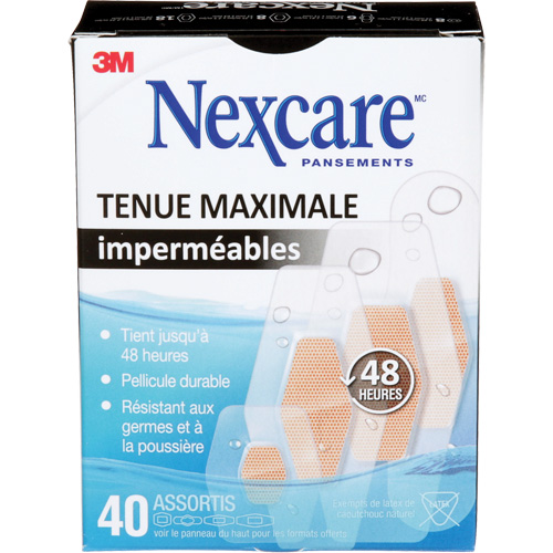 Nexcare Max-Hold Waterproof Bandages, Assorted, Plastic, Sterile Southpoint Industrial Supply