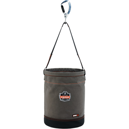 Arsenal&reg; 5940 Swiveling Carabiner Hoist Bucket, Canvas, 12.5" Dia. x 17" H, 150 lbs. Load Rating Southpoint Industrial Supply