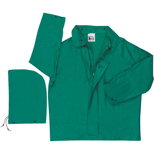 Dominator Limited Flammability Rain Jacket, Polyester/PVC, 3X-Large, Green Southpoint Industrial Supply