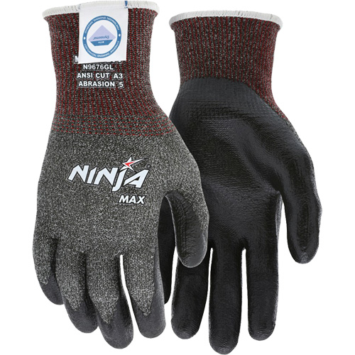 Gants r&eacute;sistant aux coupures Max Ninja, Taille Grand, Calibre 10, Rev&ecirc;tement Bipolym&egrave;re, Enveloppe en Dyneema, ASTM ANSI niveau A3 Southpoint Industrial Supply