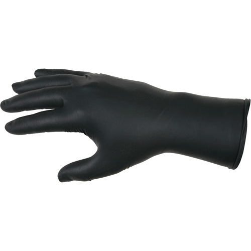 NitriShield Stealth Extra Disposable Gloves, Large, Nitrile, 6-mil, Powder-Free, Black Southpoint Industrial Supply