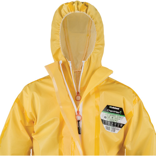 ChemMax&reg; 1 Coveralls, Polyethylene/Polypropylene, 4X-Large, Yellow Southpoint Industrial Supply
