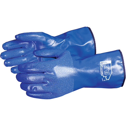 North Sea Chemical Resistant  Gloves, Size Small, 11" L, Nitrile, Fleece Inner Lining, Winter Weight Southpoint Industrial Supply