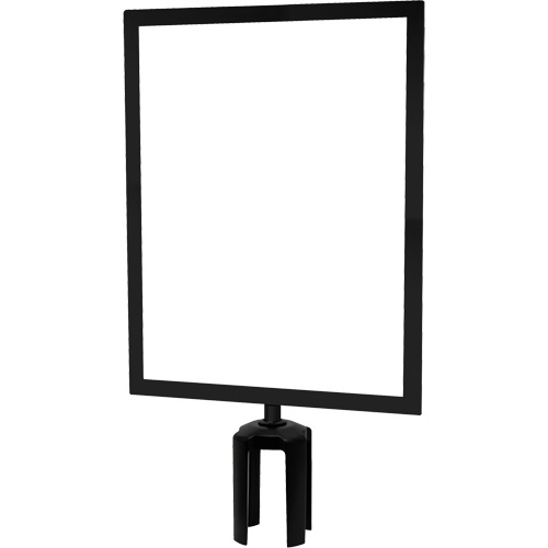 Heavy-Duty Horizontal Sign Holder with Tensabarrier&reg; Post Adapter, Black Southpoint Industrial Supply