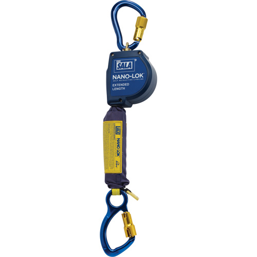 Cordage de s&eacute;curit&eacute; autor&eacute;tractable allong&eacute; Nano-Lok, 10', Dyneema, Pivotant Southpoint Industrial Supply