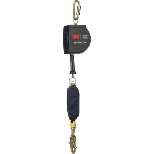Cordage de s&eacute;curit&eacute; autor&eacute;tractable allong&eacute; Nano-Lok, 15', Acier galvanis&eacute;, Pivotant Southpoint Industrial Supply