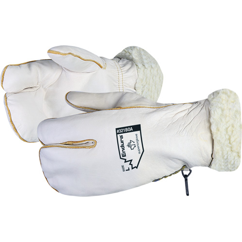 Mitaine d'hiver Endura en cuir fleur de vache avec doublure de velours acrylique, Taille Grand, Mitaine Southpoint Industrial Supply