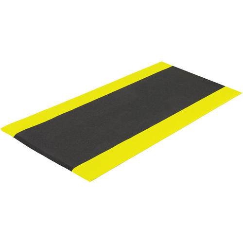Airsoft Anti-Fatigue Mat, Pebbled, 3' x 5' x 3/8", Black/Yellow, PVC Sponge Southpoint Industrial Supply