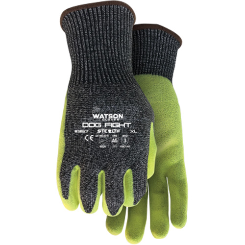 Gants r&eacute;sistant &agrave; la coupe Stealth Dog Fight, Taille Moyen, Rev&ecirc;tement Nitrile, Enveloppe en Fibre de verre/PEHP/Nylon/Acier inoxydable, ASTM ANSI niveau A5 Southpoint Industrial Supply