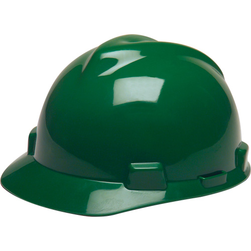 Casque de s&eacute;curit&eacute; avec rainures GREEN V-Gard, R&eacute;pond aux normes CSA type 1, Suspension Rochet Southpoint Industrial Supply