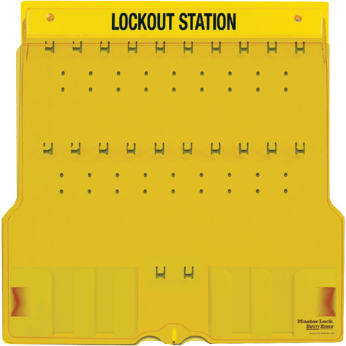 Poste de cadenassage trilingue recouvert, Cadenas Aucune, Capacit&eacute; de 20, Cadenas Non compris Southpoint Industrial Supply