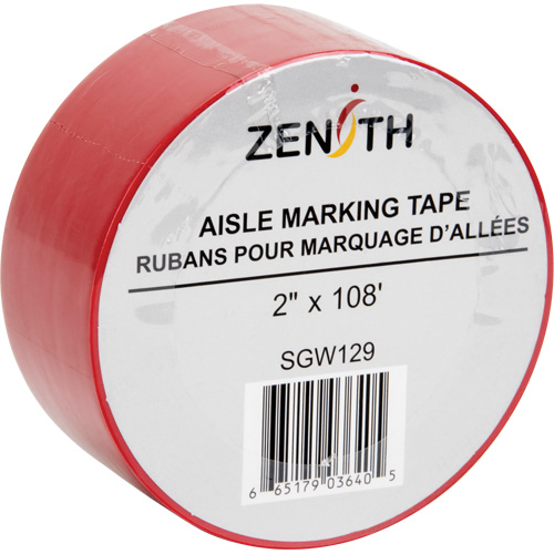 Ruban pour marquage d'all&eacute;es, 2" x 108', PVC, Rouge Southpoint Industrial Supply