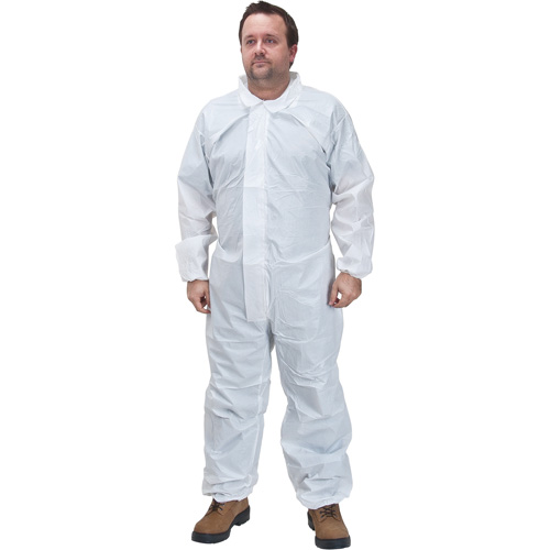 Premium Coveralls, Large, White, Microporous Southpoint Industrial Supply