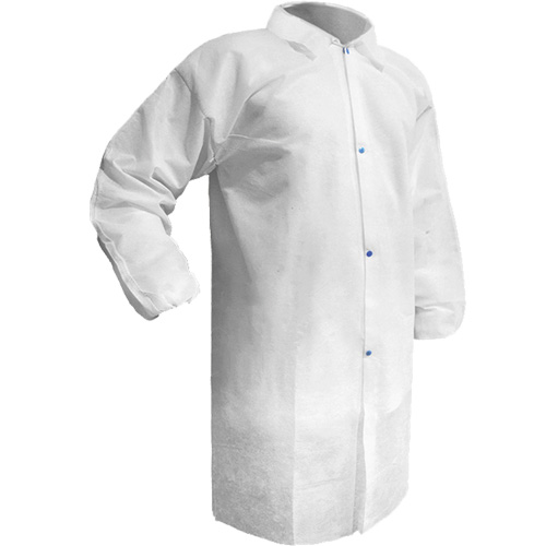 Care Lab Coat, Polypropylene, White, X-Large Southpoint Industrial Supply