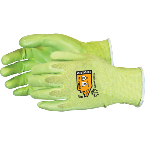 Gants &agrave; haute visibilit&eacute; en fibre de filament composite r&eacute;sistants aux coupures, Taille 5, Calibre 18, Rev&ecirc;tement Mousse de nitrile, Enveloppe en TenActiv, ANSI/ISEA 105 niveau 4 Southpoint Industrial Supply