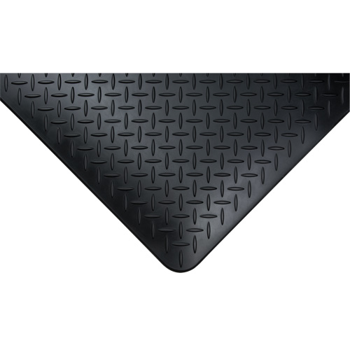 Anti-Fatigue Matting, Diamond, 1-2/3' x 3-1/4' x 3/4", Black, Polyurethane Southpoint Industrial Supply
