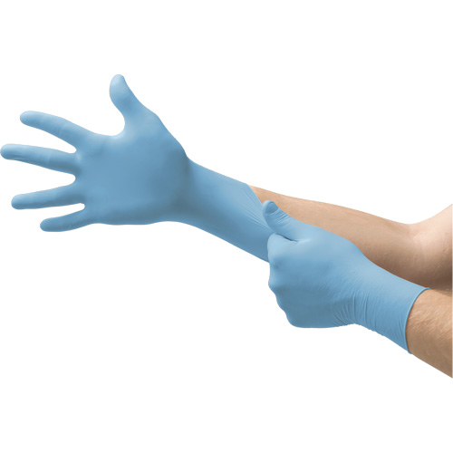 Gants jetables N20, Petit, Nitrile, 4,7 mils, Sans poudre, Bleu Southpoint Industrial Supply