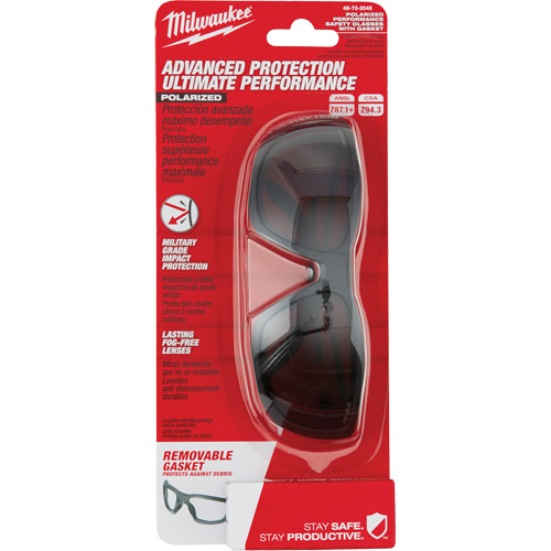 Lunettes de s&eacute;curit&eacute; performantes avec joint, Lentille Noir, Polaris&eacute;, R&eacute;pond ou surpasse la norme CSA Z94.3 Southpoint Industrial Supply