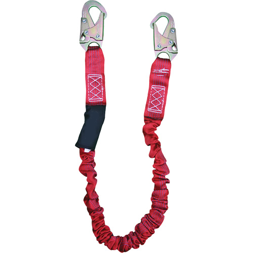 ShockSorb Internal Shock Lanyard, 6', Snap Hook Center, Snap Hook Leg Ends, Polyester Southpoint Industrial Supply