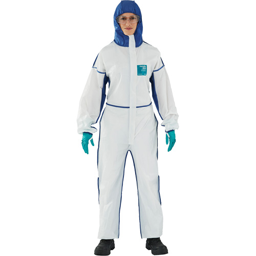 AlphaTec 1800 Comfort 3-Piece Coveralls, Large, Blue/White, Microporous/SMS Southpoint Industrial Supply