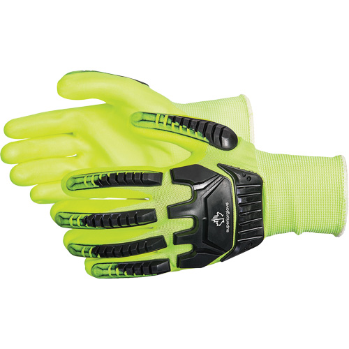 Dexterity&reg; Anti-Impact High-Visibility Gloves, Small, Foam Nitrile Palm, Elastic Cuff Southpoint Industrial Supply