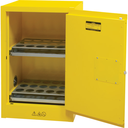 Flammable Aerosol Storage Cabinet, 12 gal., 1 Door, 23" W x 35" H x 18" D Southpoint Industrial Supply